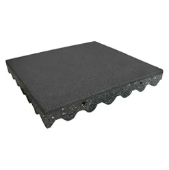 Rubber-Cal Eco-Safety Interlocking Playground Tiles 80 Pack Coal
