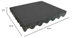 Rubber-Cal Eco-Safety Interlocking Playground Tiles 80 Pack Coal