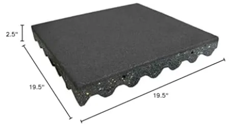 Rubber-Cal Eco-Safety Interlocking Playground Tiles 79.2 Sq.Ft. Pack Coal
