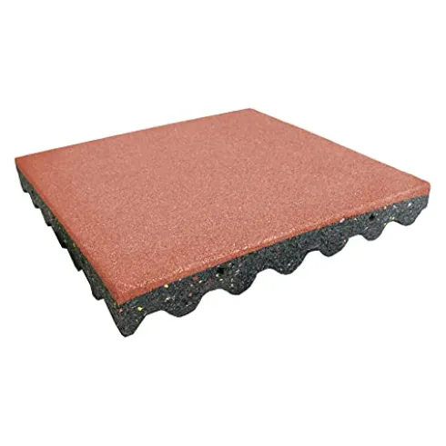 Rubber-Cal Eco-Safety Interlocking Playground Tiles Terra Cotta 21.1 Sq.Ft. Coverage