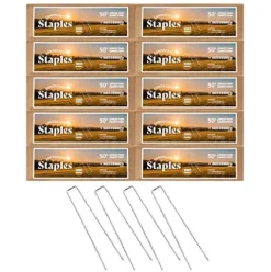 Sandbaggy 9 Inch Extra Long Landscape Staples (11 Gauge) – Heavy Duty Fabric Pins for Garden & Lawn – 10,000 Count