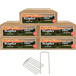 Sandbaggy 2 Inch Extra Wide Landscape Staples 9 Gauge Heavy Duty Silver (5000 Staples)