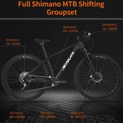 SAVADECK Carbon Fiber Mountain Bike Shimano 11-Speed White