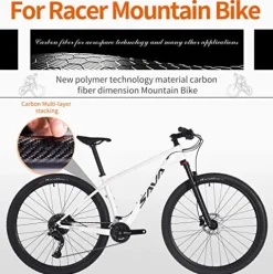 SAVADECK Carbon Fiber Mountain Bike 29-Inch Dual Disc Brake White