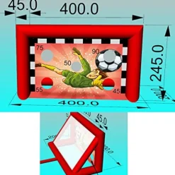 SAYOK Portable Inflatable Football Dart Soccer Goal Target Red