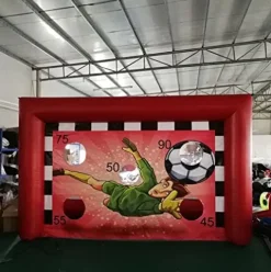 SAYOK Portable Inflatable Football Dart Soccer Goal Target Red