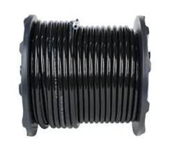 Schieffer Co. 3/8in. x 300ft. 4000 PSI Thermoplastic Sewer Jetter Hose with 8.0 Orifice Button Nose and Rotating Nozzles Clear