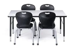 Schooled School Chair and Table Set Black
