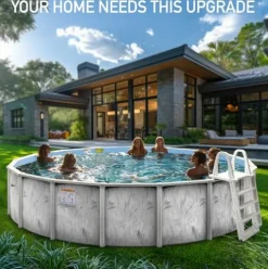 Shop Square 21 Ft x 52 Inch Silver Above Ground Pool with Skimmer
