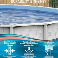 Shop Square Oval Above Ground Pool 18’x33′ Steel Wall Silver