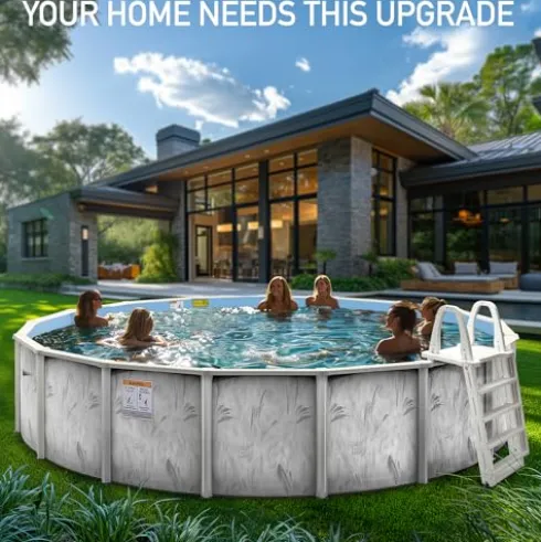 Shop Square 24’x52′ Steel Above Ground Pool Kit Silver