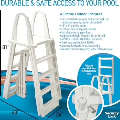 Shop Square 18’x52′ Steel Wall Above Ground Pool Kit Silver