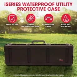 SKB iSeries 60 Inch Waterproof Utility Protective Case with Wheels, Black