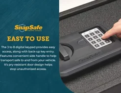 SnapSafe Trunk Safe II Vehicle Gun Safe Black