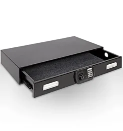 SnapSafe Under Bed Safe Large for Firearms and Valuables Black 40 x 6 x 22 Inches