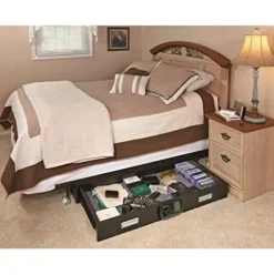 SnapSafe Under Bed Safe XXL Black – Space Saving Gun Safe for Firearms and Valuables