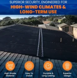 SolarPoolSupply Industrial DIY Solar Pool Heater Kit with High-Wind Mounting & Freeze Resistance – Includes (2) 4’x12.5′ Panels