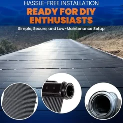 SolarPoolSupply Industrial Grade DIY Solar Pool Heater Kit – High-Wind Security – Freeze Resistant – (2) 4’x7.5′ Panels