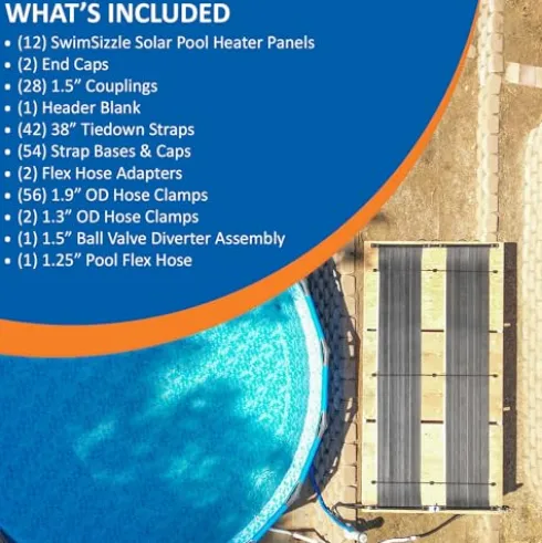 SolarPoolSupply Ultimate Above Ground Pool Solar Heater – All-In-One for Pool Size: 32-33ft Round/Up to 20’x40’ Oval