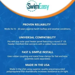 SolarPoolSupply Universal Solar Pool Heater Panel Replacement Black