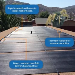 SolarPoolSupply Universal Solar Pool Heater Panel Replacement Black