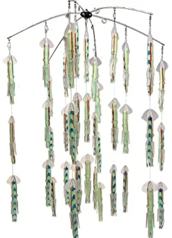 Squidnation Long-Tail Pakula Series Squid Dredge 36″ Single Tension Loop Bar 9″ LUMO Green