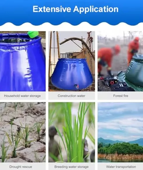 5sssallefaa Emergency Water Tank 2000L Collapsible Water Container Blue