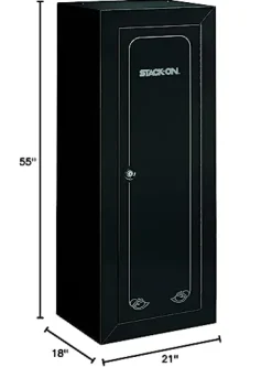 Stack-On 22-Gun Security Cabinet with Foam Barrel Rests Black