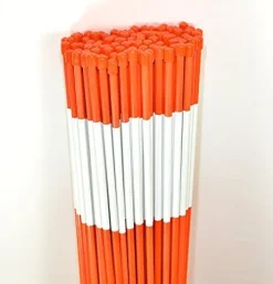 Stakemakers Driveway Marker Snow Stakes Reflective Tape 5/16″ x 48″ Orange 1000 Pack