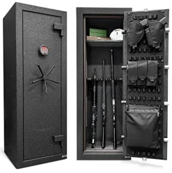 Stealth UL14 Gun Safe 14 Long Gun Capacity Handgun Storage 1 Hour Fire Protection Black