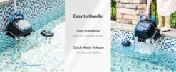 8STREME Black Pearl In-Ground Robotic Pool Vacuum Cleaner Black