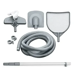 Summer Waves 18ft Elite Frame Above-Ground Pool with Filter Pump, Ladder & Pool Cover Gray