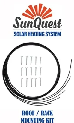 SunQuest Solar Pool Heater System with Bypass & Roof Kit – Roof-Mounted