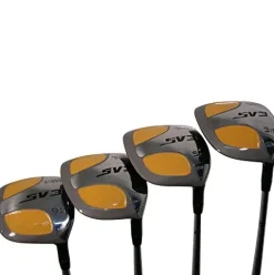 SV3 Men’s Yellow Square Fairway Golf Clubs Set Right Handed Stiff Flex Graphite Shaft