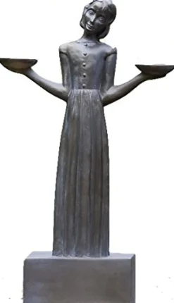 Sylvia Shaw Judson Collection Bird Girl with Pedestal Bronze Finish 28h