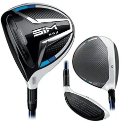 TaylorMade SIM MAX Fairway #5 Left Hand Stiff Flex Titanium Black Blue