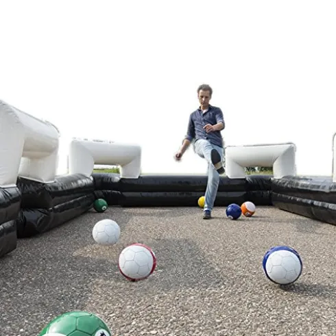 TECHTONGDA Inflatable Soccer Pool Backyard Game 16.4×9.8ft Football Field Table