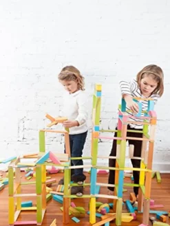 Tegu 240 Piece Classroom Magnetic Wooden Block Set Tints