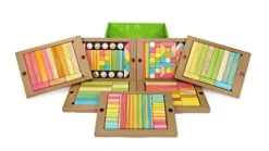 Tegu 240 Piece Classroom Magnetic Wooden Block Set Tints