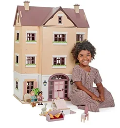 Tender Leaf Toys Fantail Hall Wooden Dollhouse Pink