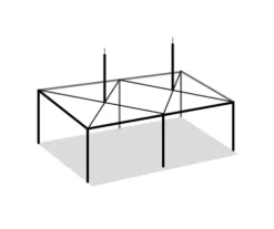 TentandTable 15′ x 30′ High Peak Canopy Tent Frame Only Silver