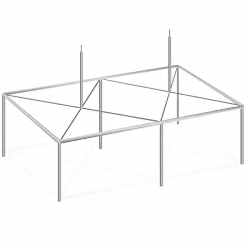 TentandTable 15′ x 30′ High Peak Canopy Tent Frame Only Silver