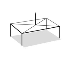 TentandTable 10′ x 20′ High Peak Canopy Tent Frame Only Silver