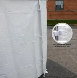 TentandTable 15′ x 15′ Premium Blockout Sidewall Kit for High Peak Canopy Tents White