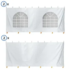 TentandTable 15′ x 15′ Premium Blockout Sidewall Kit for Canopy Tents White