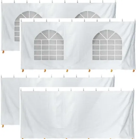TentandTable 15′ x 15′ Premium Blockout Sidewall Kit for Canopy Tents White