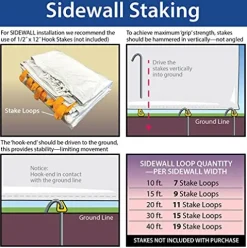 TentandTable 15′ x 30′ Premium Blockout Sidewall Kit White