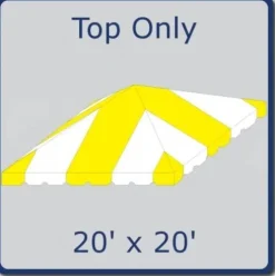 TentandTable 20-Foot x 20-Foot Tent Top Yellow