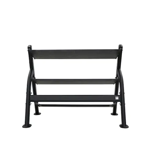 TKO 3-Tier Dumbbell & Kettlebell Rack | Home Gym Organizer | Black Stand