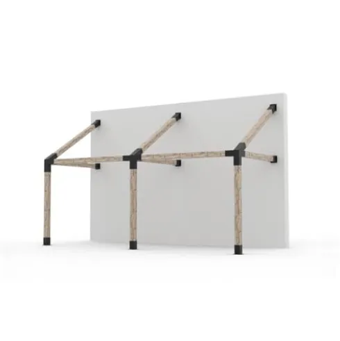 TOJAGRID Grid 30 Double Wall Mount Pergola Kit for 6×6 Wood Posts